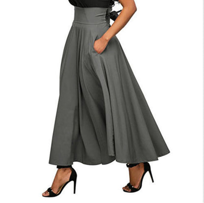 Élodie Lavin® |  jupe noire mi-longue à plis structurés