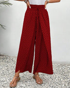 Pantalon femme élégant à motif géométrique pour bureau et soirée