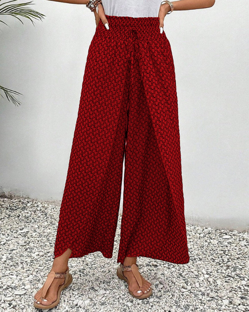 Pantalon femme élégant à motif géométrique pour bureau et soirée