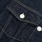 Veste en jean courte vintage pour femme