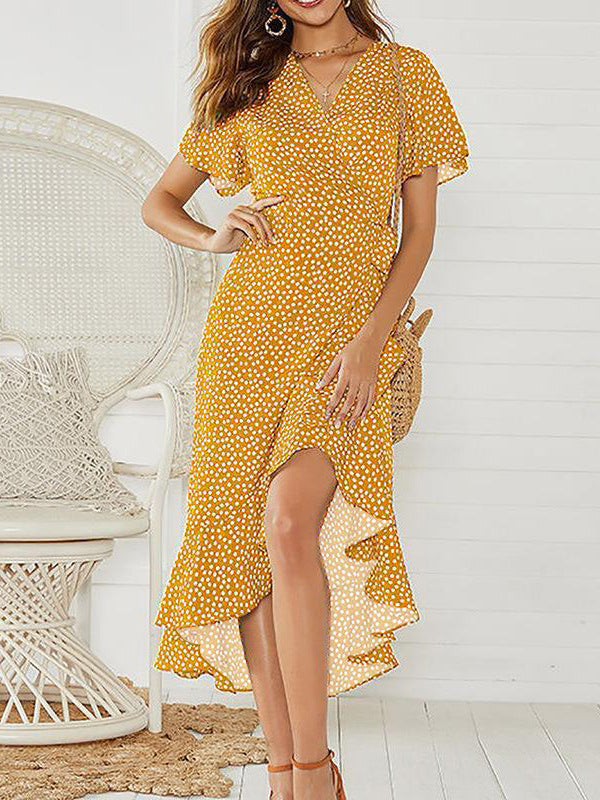 Robe longue élégante à roses