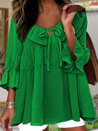 Blouse Femme Élégante à Col Volanté