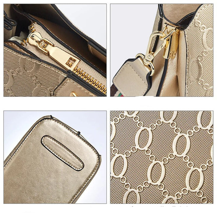 Fleur Rousse® | Sac à Bandoulière Motif Monogramme Élégant