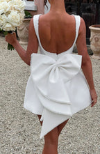 Robe de cocktail pour femme à dos noué