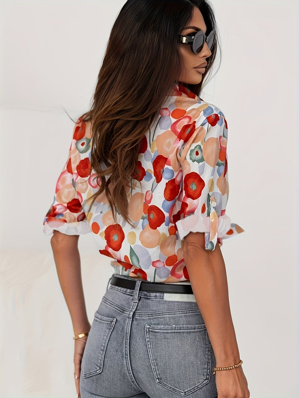 Blouse Femme à Imprimé Floral Coloré