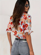 Blouse Femme à Imprimé Floral Coloré