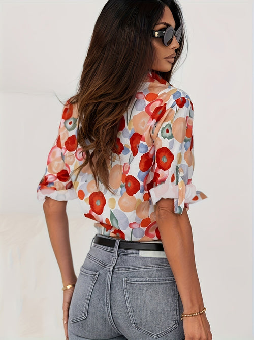 Blouse Femme à Imprimé Floral Coloré