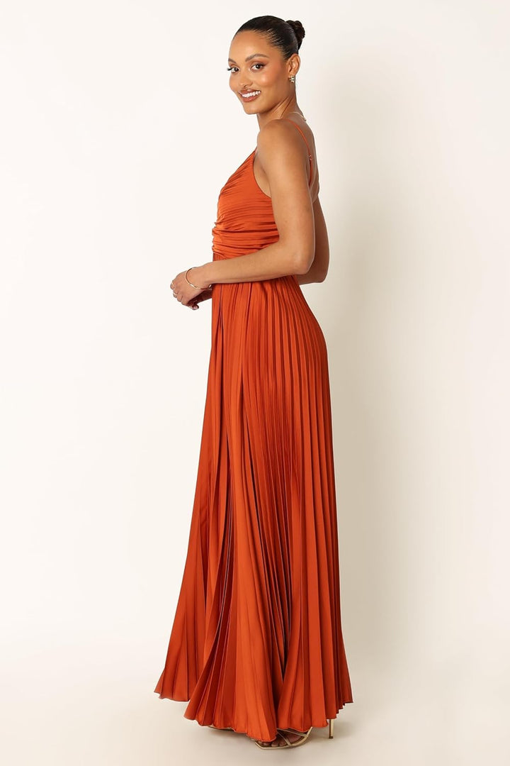 Robe midi plissée élégante pour occasions spéciales