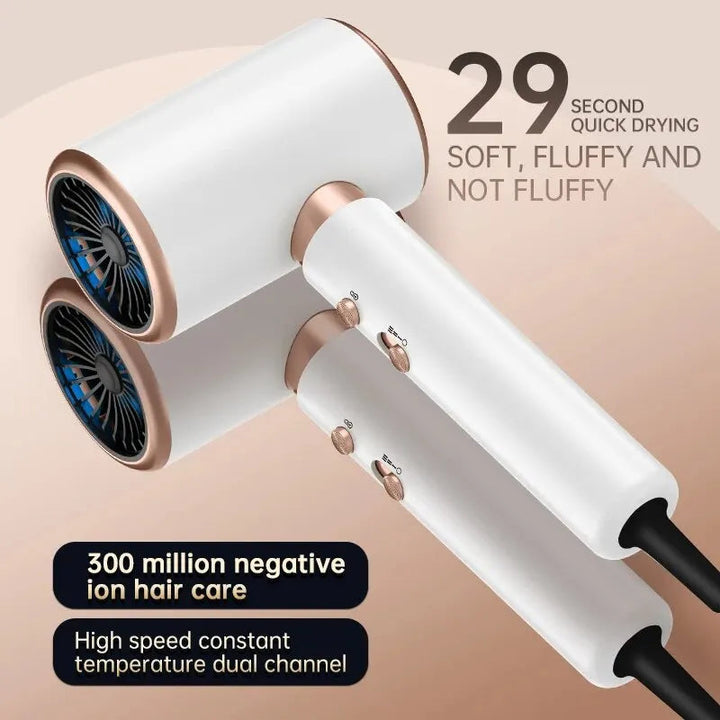 Sèche-cheveux professionnel léger avec technologie ionique