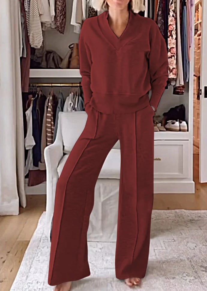 Ensemble Deux Pièces Femme Col V