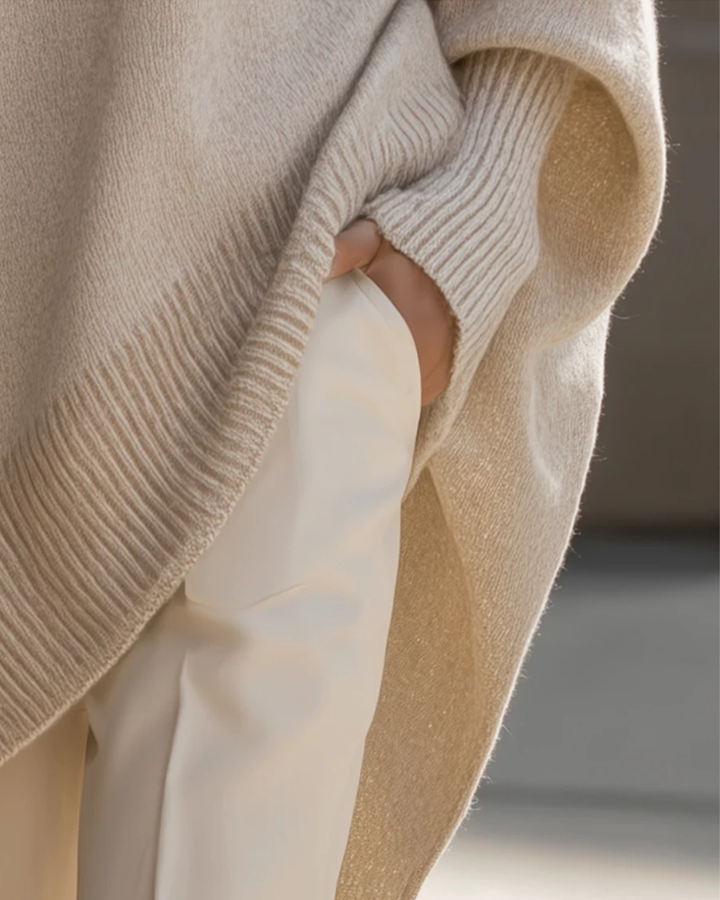 Pull col rond coupe décontractée