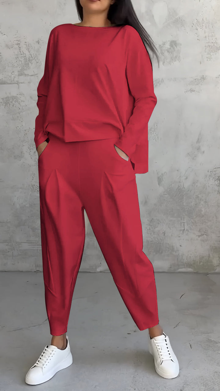 Ensemble d'intérieur en tricot douillet deux pièces