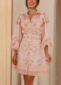 Sophie Paris I Mini-robe en lin rose