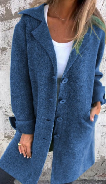 Cardigan décontracté chic à col revers avec poches