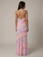 Robe longue sans manches à col V Vienna