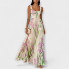Robe longue fluide en chiffon