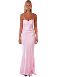 Robe Maxi Fluide en Jade pour Femme