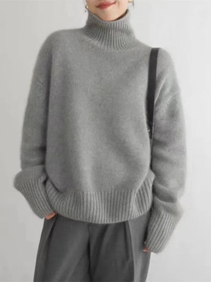 Pull col roulé en maille douce et confortable pour les superpositions d'automne