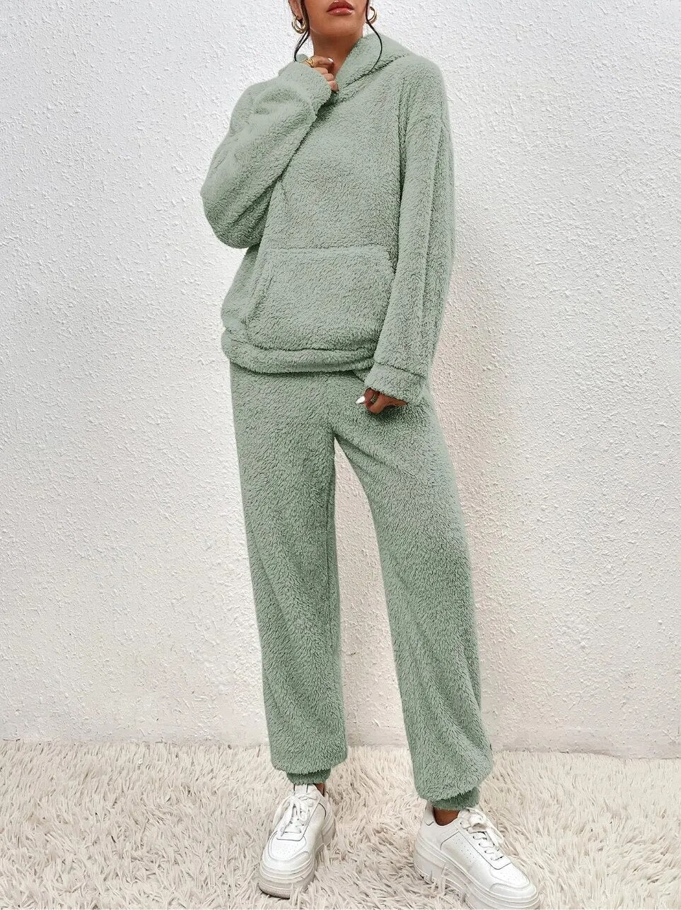 Ensemble de survêtement tricoté deux pièces pour femme