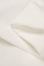Robe Midi Blanche à Volants et Épaules Dénudées