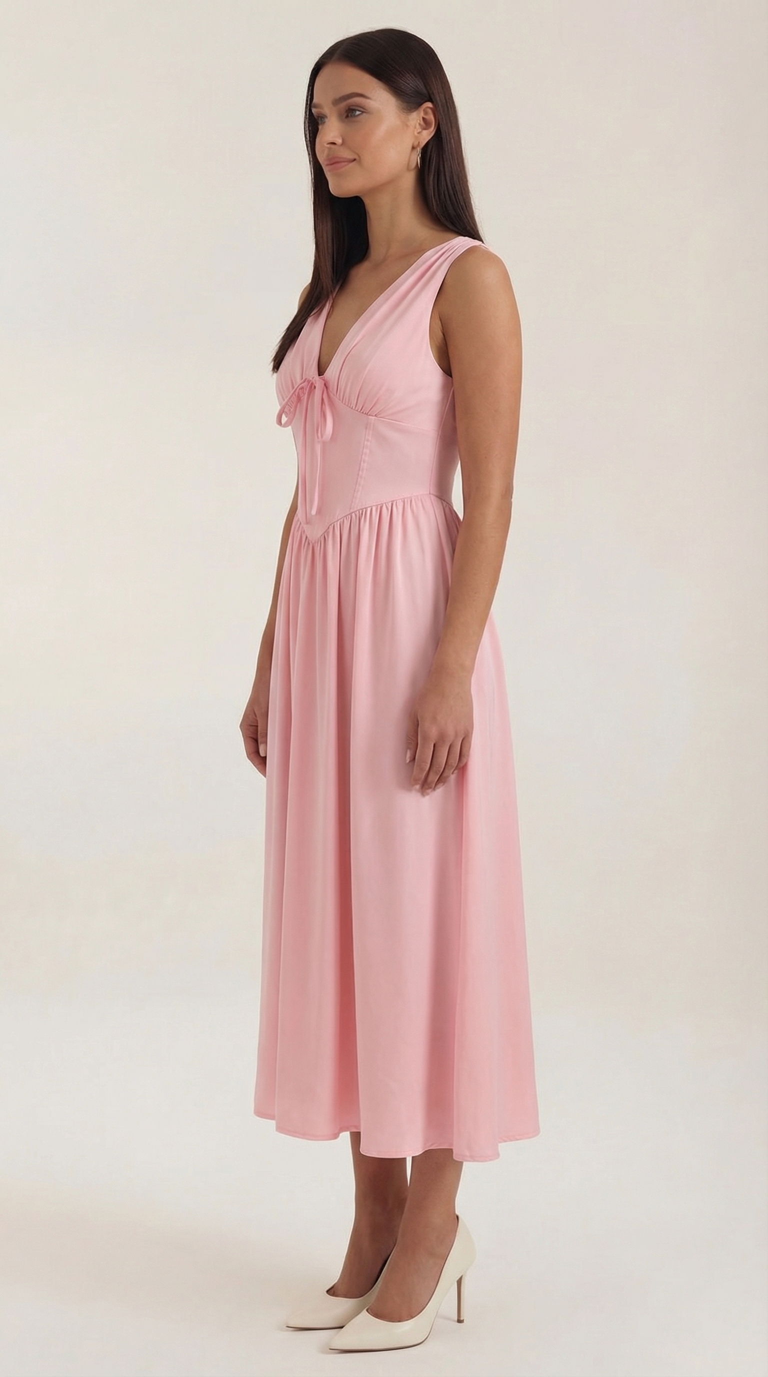 Robe mi-longue d'été corset pour femme