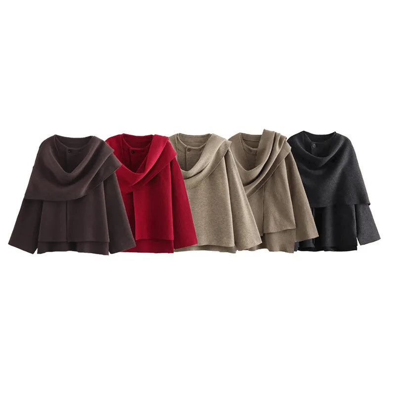 Manteau d'hiver superposé et confortable pour femmes