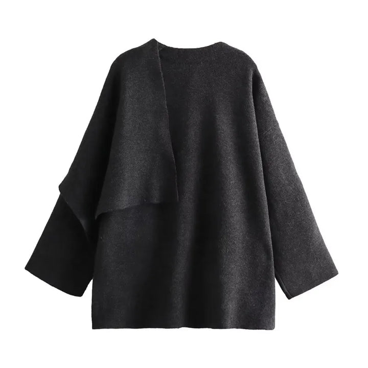 Manteau d'hiver superposé et confortable pour femmes