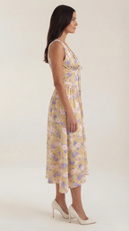 Robe mi-longue d'été corset pour femme