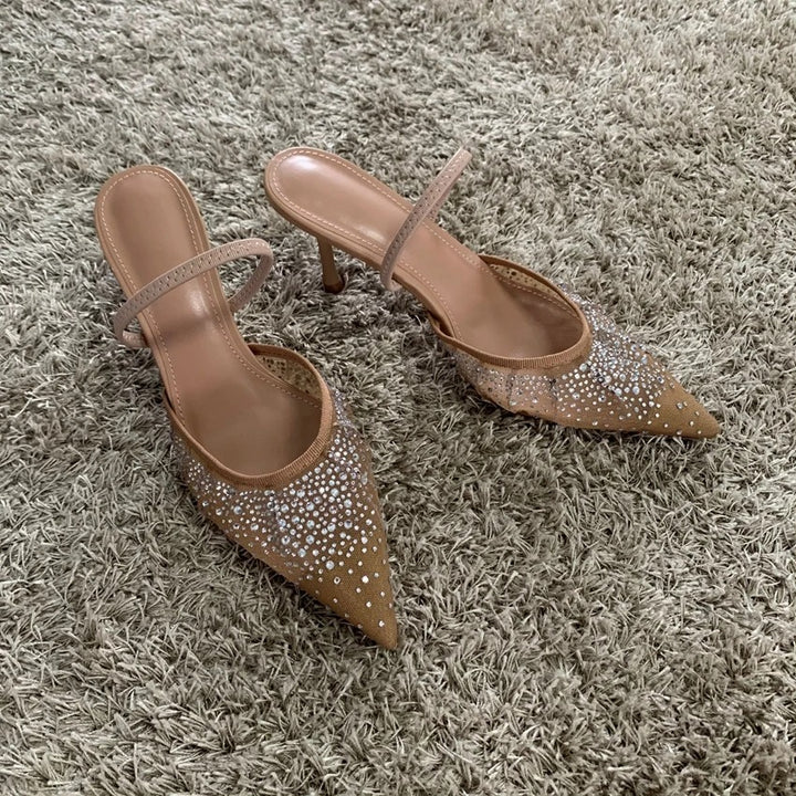 Isabelle Moreau® | Elegante Glitzer-Mules mit Absatz