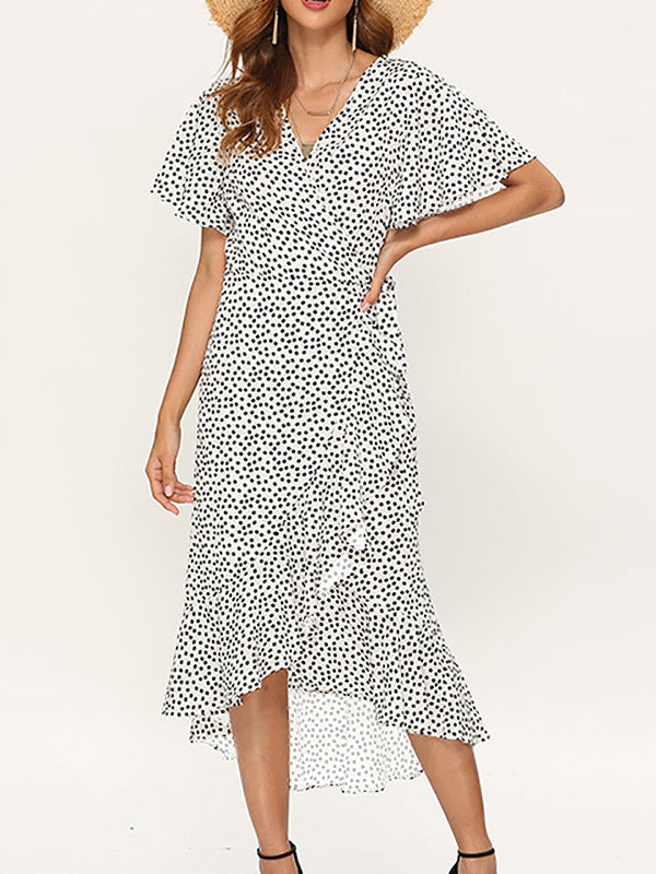 Robe longue élégante à roses