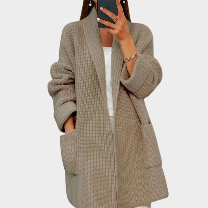 Cardigan en laine tricotée confortable