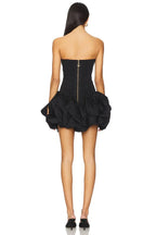 Robe de soirée courte blanche pour femme avec ourlet bouffant