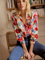 Blouse Femme à Imprimé Floral Coloré