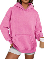 Sweat à capuche oversize effet délavé acide