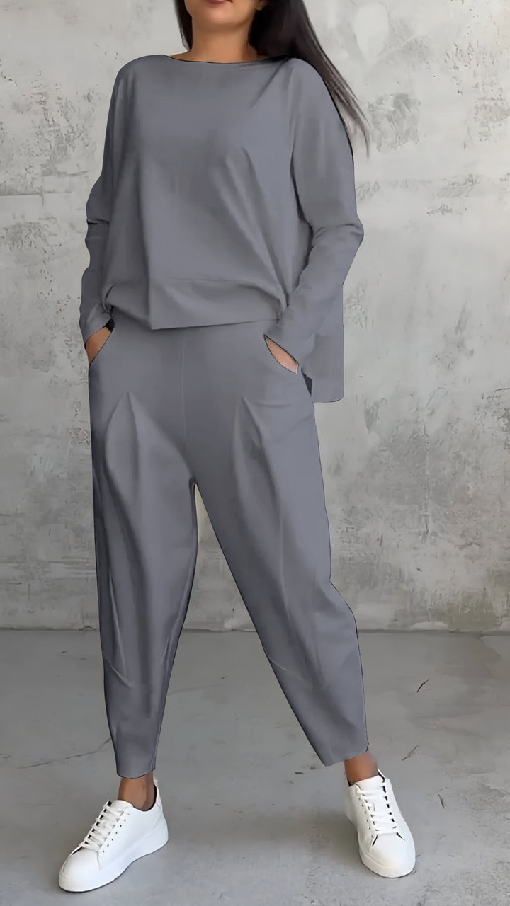 Ensemble d'intérieur en tricot douillet deux pièces