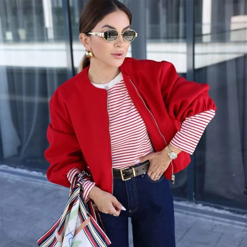 Veste Bombers Courte zippée pour Femme