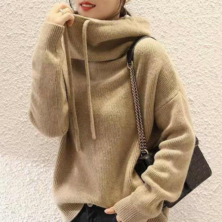 Pull à capuche en maille douillette pour un confort décontracté