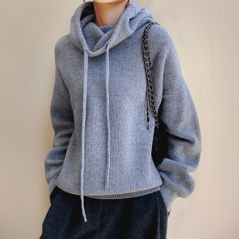 Pull à capuche en maille douillette pour un confort décontracté