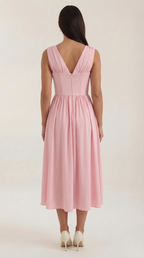 Robe mi-longue d'été corset pour femme