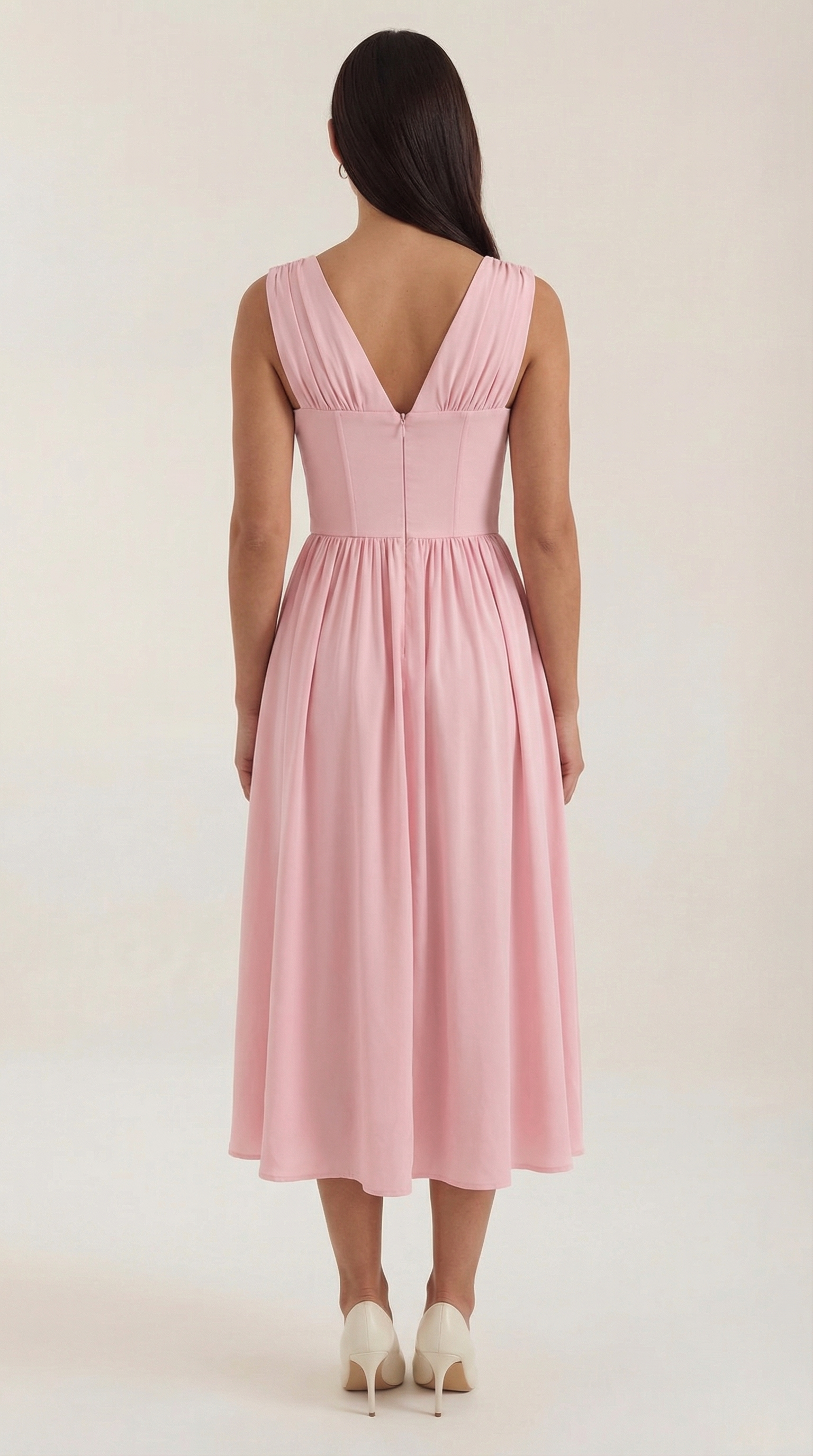 Robe mi-longue d'été corset pour femme