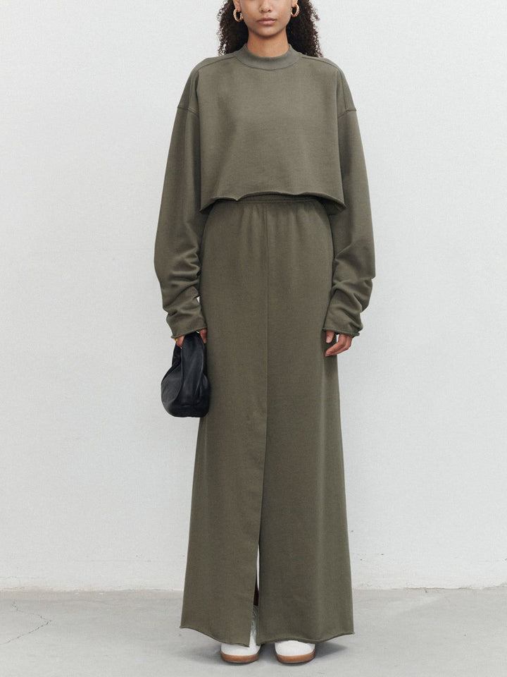 Sweatshirt court confortable pour un style chic décontracté