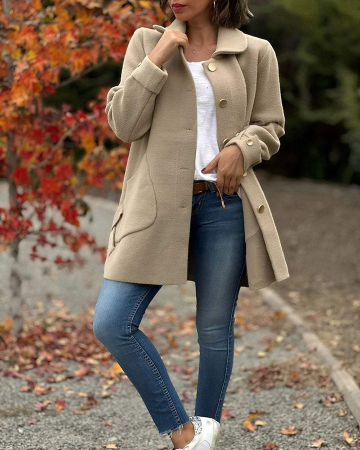 Veste élégante à nœud latéral chic pour superposition stylée