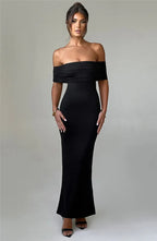 Robe maxi dos nu sans bretelles pour femmes