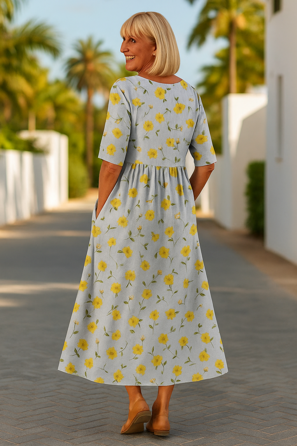 Robe Midi Décontractée pour Femmes – Élégance Quotidienne Sans Effort