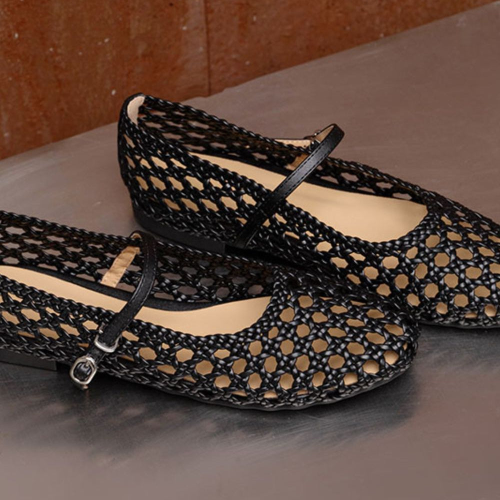 Ballerines en maille tissée pour femmes
