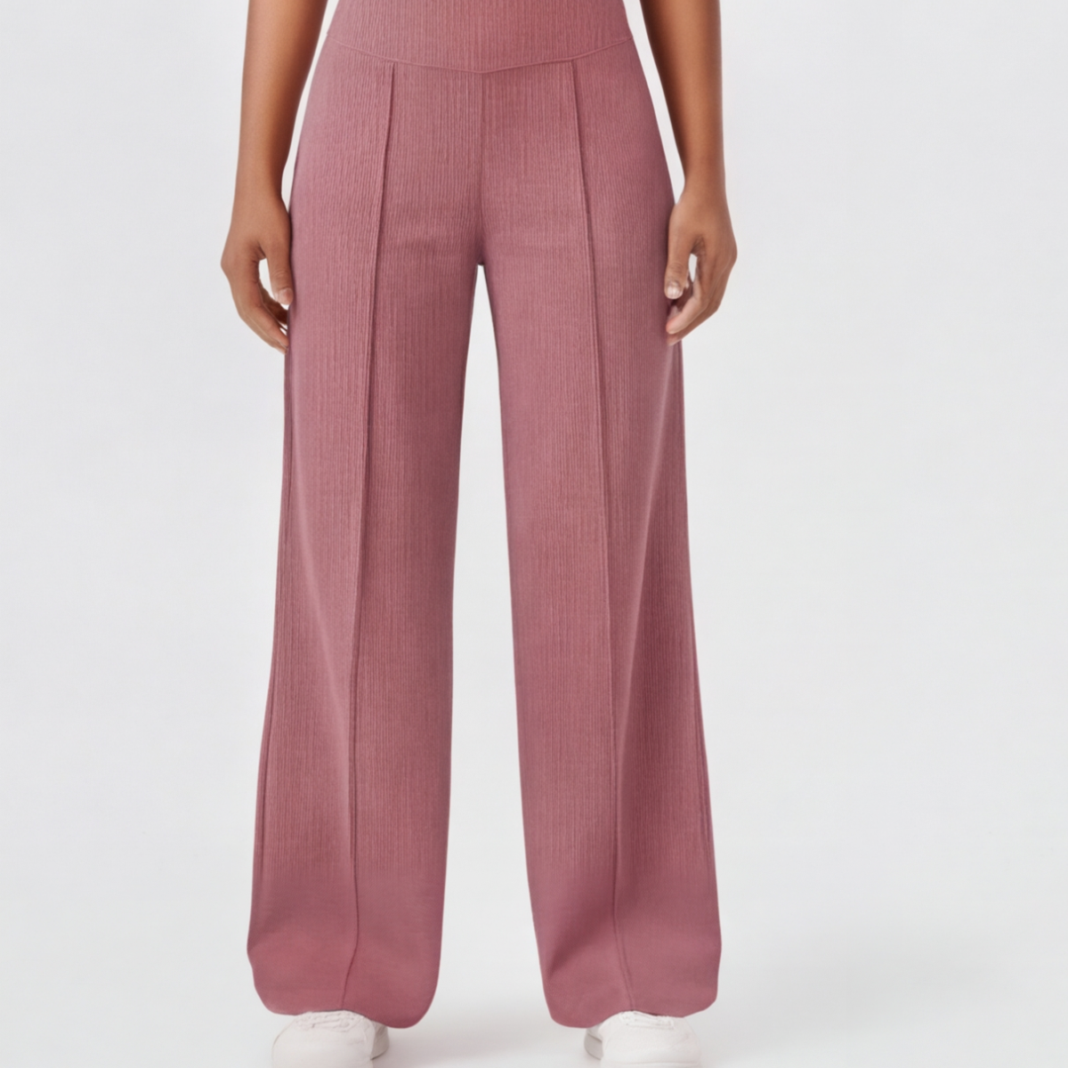 Pantalon de yoga à jambes larges avec taille croisée