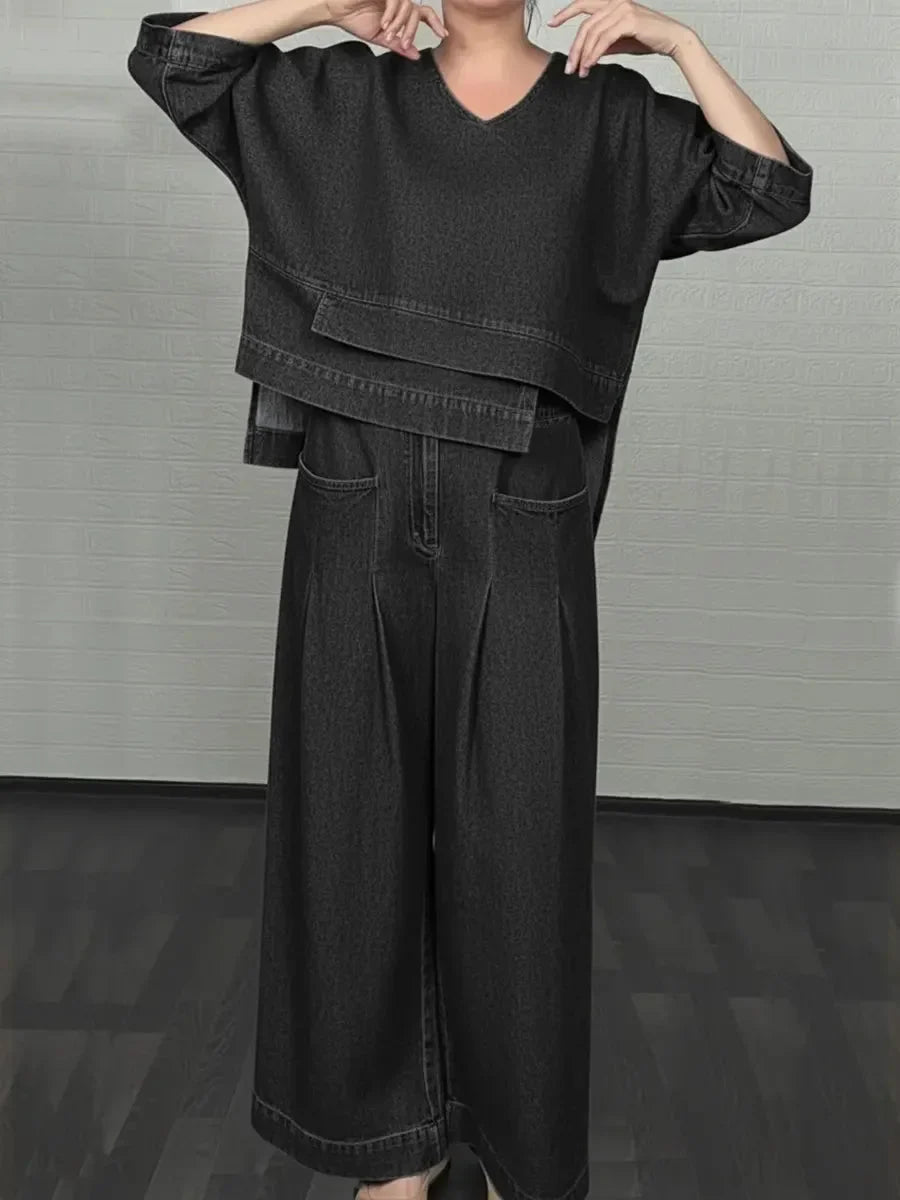 Ensemble décontracté en jean deux pièces