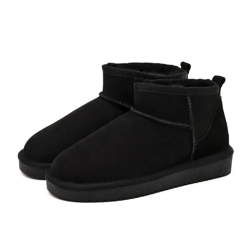 Belles Bottines Mini en Cuir de Boston