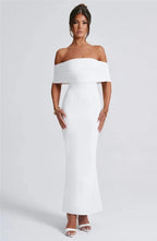 Robe maxi dos nu sans bretelles pour femmes