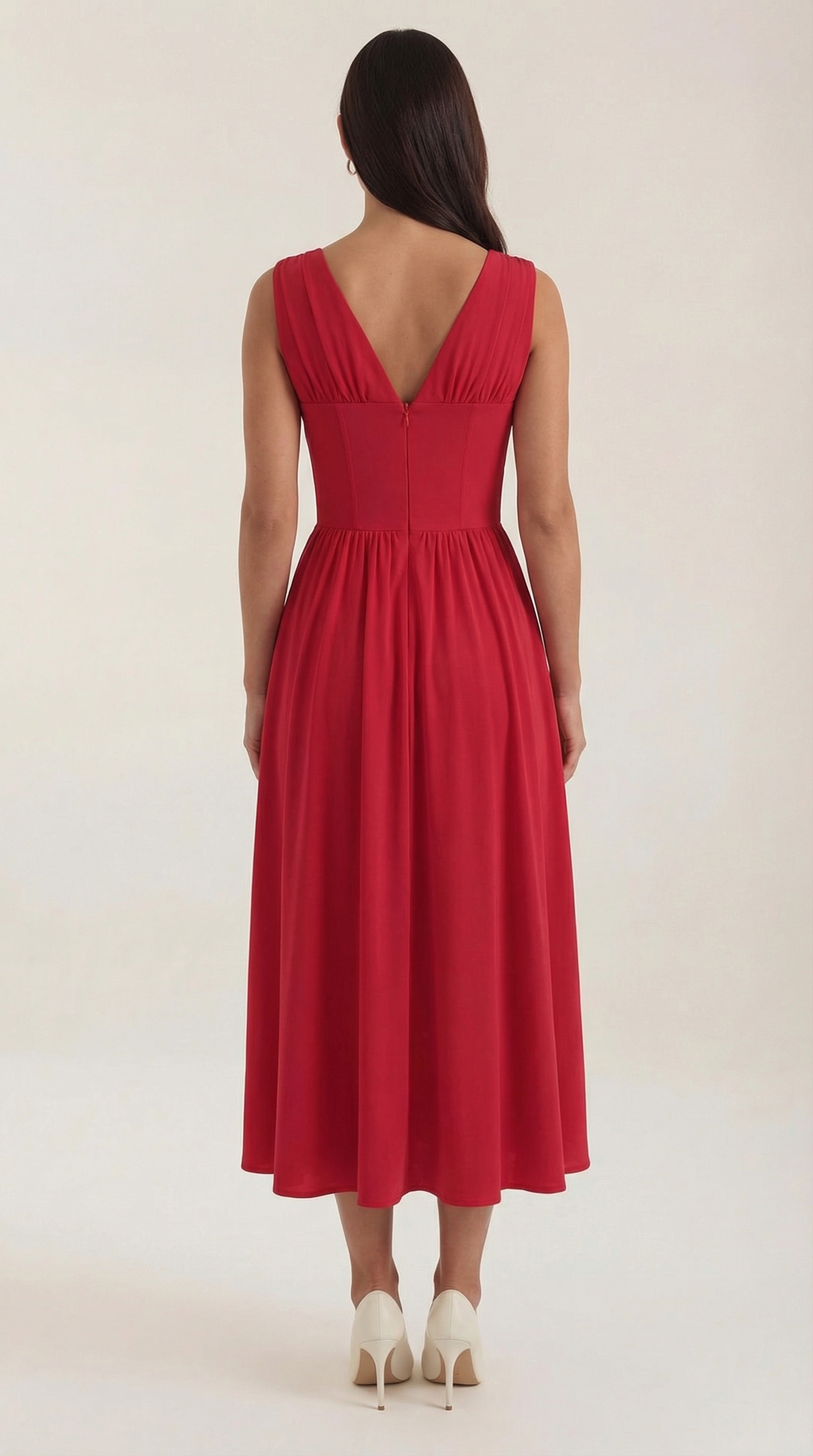 Robe mi-longue d'été corset pour femme